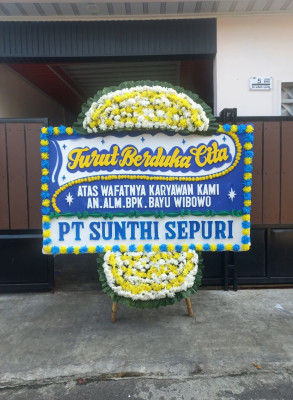 Papan Bunga Duka di Sewu
